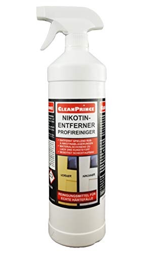 Cleanprince Nikotinentferner 1 Liter | mit Sprühkopf | Profireiniger...