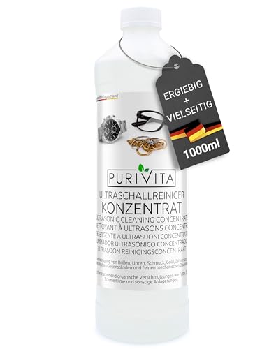 PURIVITA Ultraschallreiniger - sehr ergiebiges Konzentrat - reinigt...