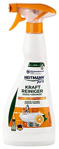 HEITMANN pure Kraftreiniger Essig + Orange 500 ml - Allzweckreiniger...