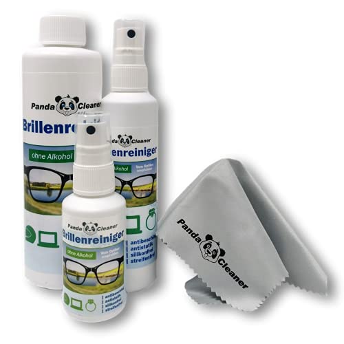PANDACLEANER® Set 400ml Brillenreiniger 50ml Spray für unterwegs +...