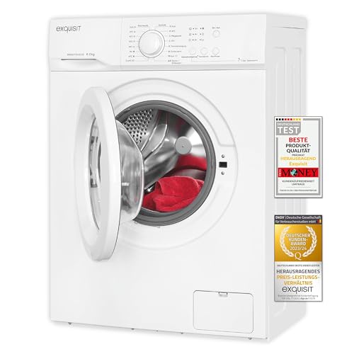 Exquisit Waschmaschine WA56110-020E | 6 kg Füllmenge | 1000 U/Min |...