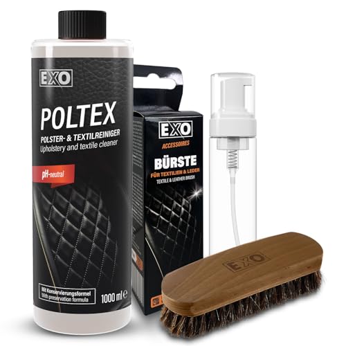 EXO® Textilreiniger POLTEX Set (1 Liter) mit 200 ml Foamer und...