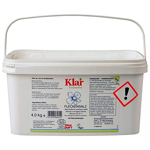 Klar eco Sensitive Fleckensalz 4kg, ohne Duft, verhindert...