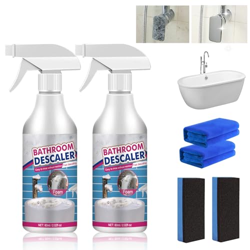 Bathroom Descaler Foam, 2 Stück Stubborn Stains Cleaner, Limescale...