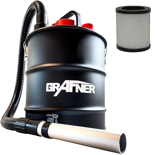 Grafner Aschesauger 20 Liter 1200 Watt mit HEPA-Filter und Saug- und...