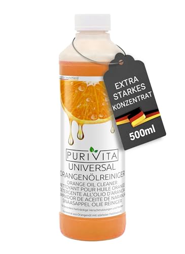 PURIVITA - Orangenölreiniger Konzentrat 500 ml - Hochergiebiger...
