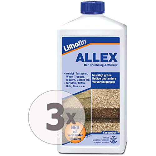 Lithofin ALLEX 3 l - Grünbelag-Entferner Algen- und Moosentferner -...