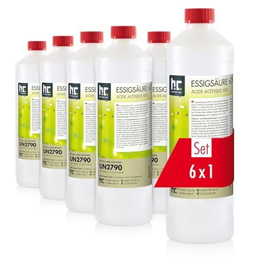 Höfer Chemie 6x 1 L Essigsäure 60% - optimaler Reiniger und...