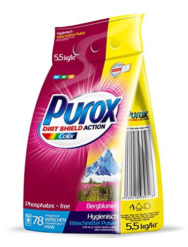 PUROX COLOR (78 WL) Waschpulver im Foliensack Waschmittel 5,5 kg
