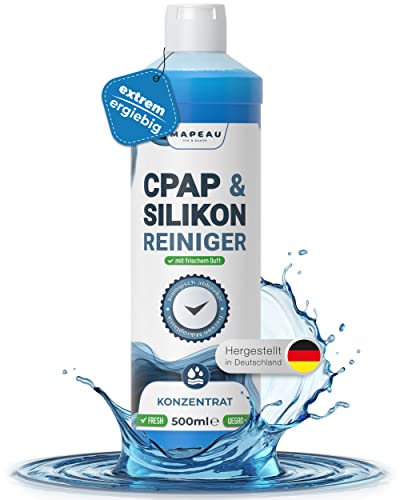 CPAP-Reiniger 500ml Konzentrat Silikonreiniger I CPAP Maskenreiniger...