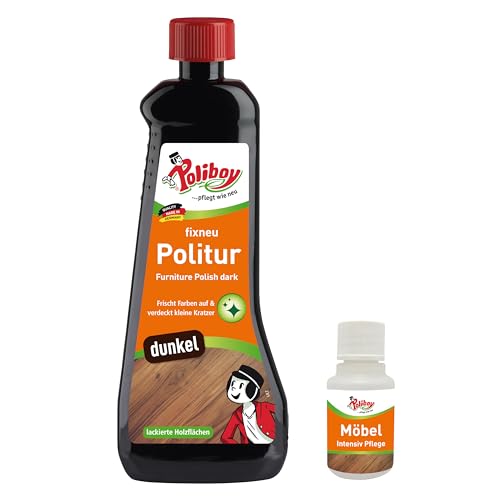 POLIBOY fixneu Politur dunkel - Möbelpolitur für dunkle lackierte...