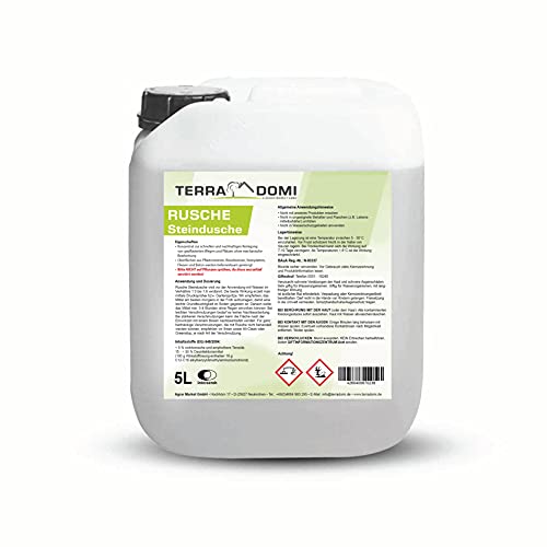 TerraDomi Rusche Steindusche, 5 Liter, Steinreiniger für bis zu 2000...