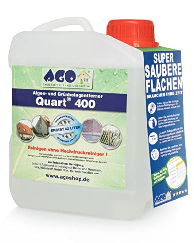 AGO® Quart 400 Grünbelag Entferner I Chlorfrei & Säurefrei I 2L...