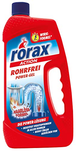 rorax Rohrfrei Power-Gel, Abflussreiniger, Rohrreiniger, für Küche &...
