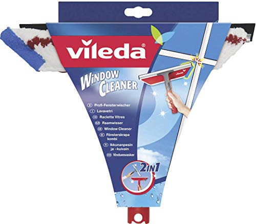 Vileda Profi Fensterwischer 2in1, Fensterabzieher und Einwascher mit...