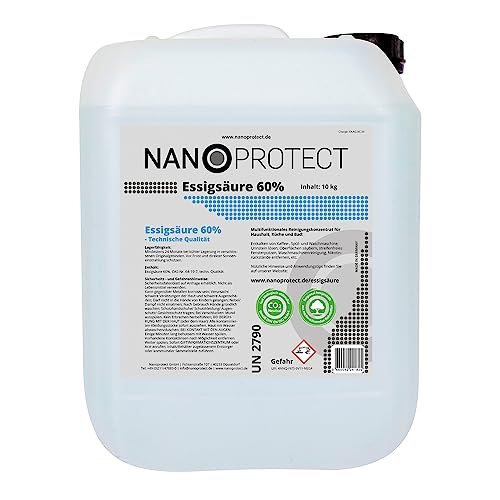 Nanoprotect Essigsäure 60% | 10 kg | Klimaneutral | Ideal als...