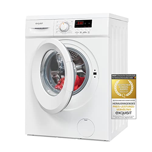 Exquisit Waschmaschine WA8014-030E weiss | Startzeitvorwahl | Display...