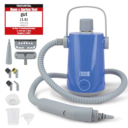 LEBENLANG Elektrischer Dampfreiniger Handgerät Steam Cleaner - 1000W...
