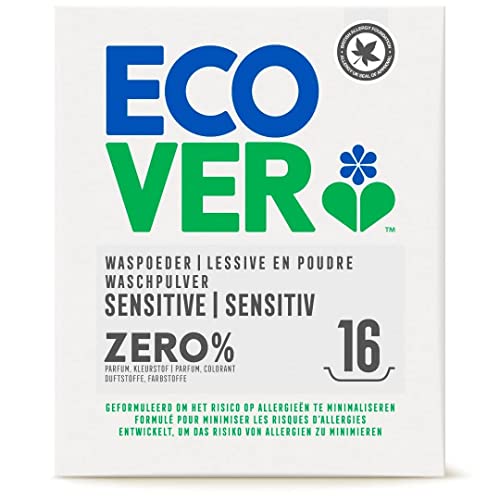 Ecover ZERO Waschpulver (1,2 kg/16 Waschladungen), Sensitiv...