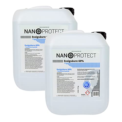 Nanoprotect Essigsäure 60% | Ideal als Reiniger und Entkalker | Für...