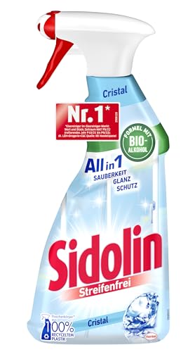 Sidolin Cristal, Glasreiniger (500ml), Sprühflasche, für einen...