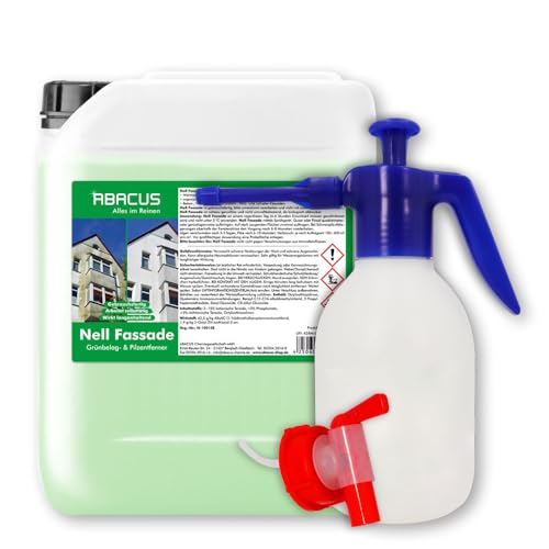 ABACUS® Fassadenreiniger mit Sprühflasche, Grünbelagentferner für...