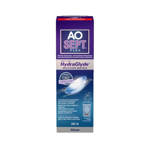 Aosept Plus mit Hydraglyde Einzelflasche, 360 ml (1er Pack)