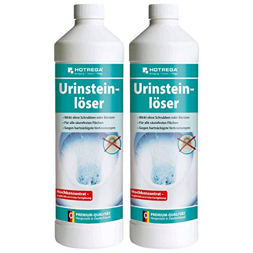 HOTREGA Urinsteinlöser Konzentrat 2x 1 Liter - Urinsteinentferner, WC...