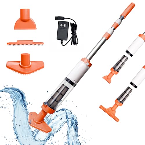 PoolyPoly Poolsauger Kabellos mit Akku, 3 en 1 Pool Handsauger...