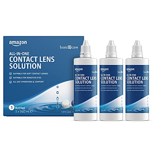 Amazon Basic Care All-In-One Lösung für weiche Kontaktlinsen, 360ml,...