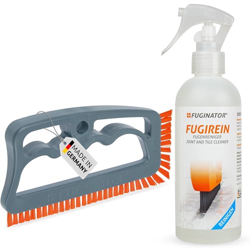 Fuginator | Fugenbürste grau/orange inkl. Fugenreiniger 250 ml -...