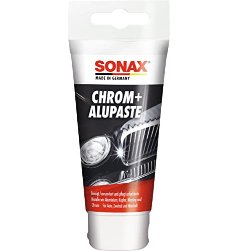 SONAX Chrom+AluPaste (75 ml) poliermittelhaltige Pflegepaste zur...