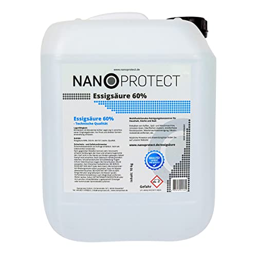Nanoprotect Essigsäure 60% | Ideal als Reiniger und Entkalker | Für...