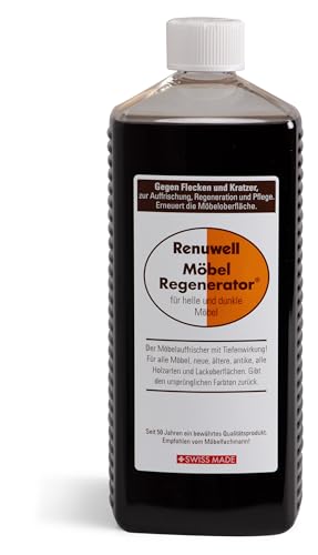 Renuwell Möbel Regenerator® Pflege Politur für helle/dunkle Möbel,...