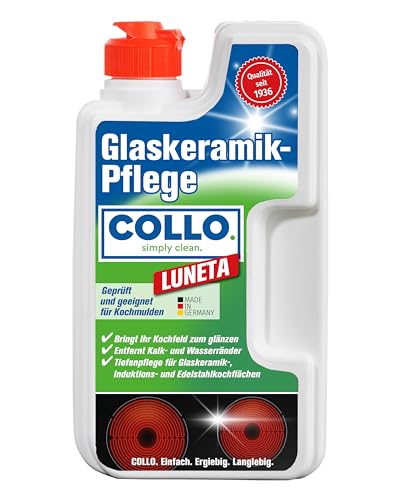 COLLO LUNETA Glaskeramik Reiniger 250 ml I Ceranfeldreiniger für...