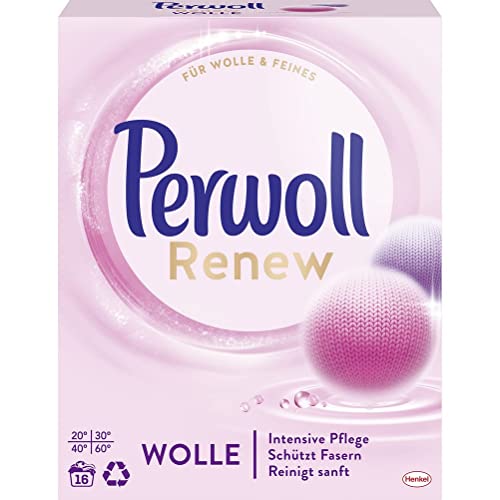 Perwoll Renew Wolle Waschpulver (16 Wäschen), Feinwaschmittel für...