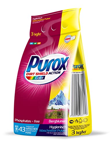 PUROX COLOR (43 WL) Waschpulver im Foliensack Waschmittel 3 kg