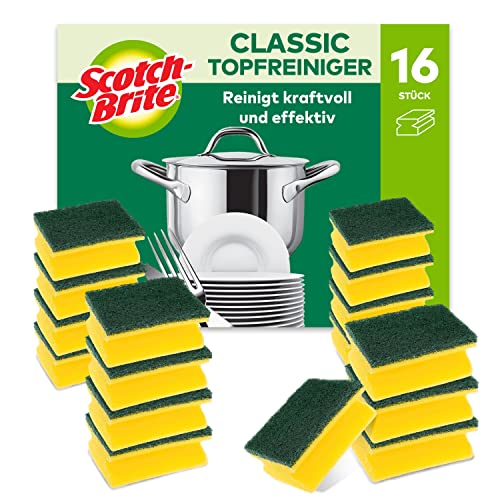 Scotch-Brite Classic Topfreiniger, 16 Schwämme pro Packung, Schwamm...