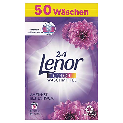 Lenor Color Waschmittel Pulver, Waschpulver, 50 Waschladungen,...