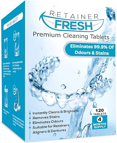 Retainer Reinigungstabletten – 120 Tabletten Retainer frisch, halten...