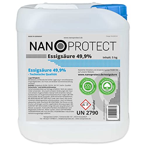 Nanoprotect Essigsäure Klimaneutral - 5 kg | Nachhaltig und CO2...