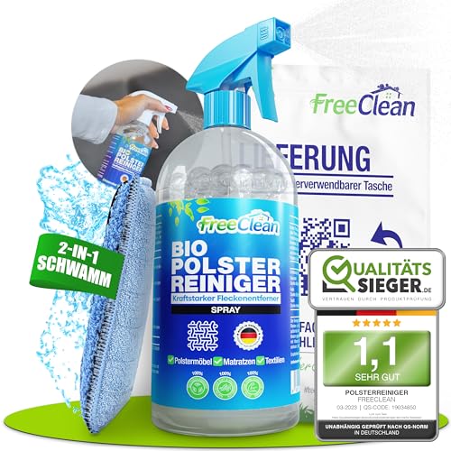 FreeClean - Bio Polsterreiniger Set [EXTRA STARK OHNE CHEMIE]...