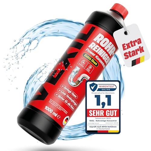 VEXIL Rohrreiniger - Profi Abflussreiniger EXTRA STARK für...