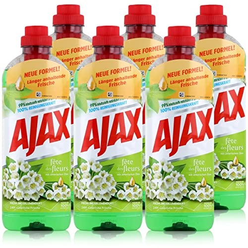 AJAX Allesreiniger'Frühling Blumen' - 6er Pack (6 x 1000 ml)