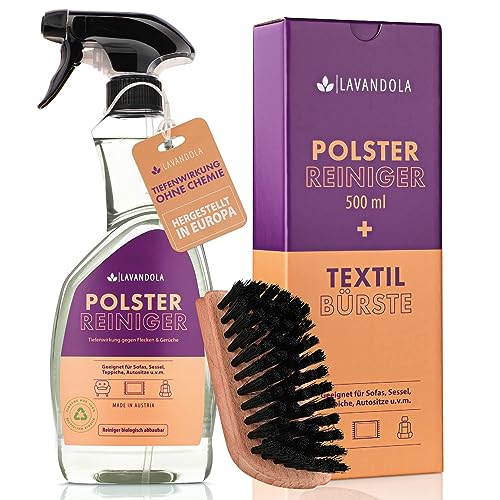 LAVANDOLA® Polsterreiniger mit Bürste - Hochkonzentriert gegen...