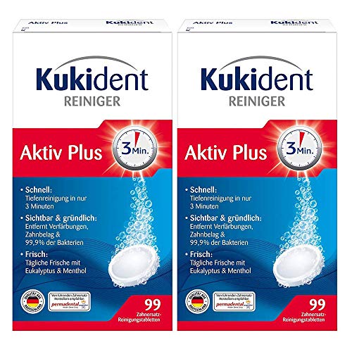 Kukident Aktiv Plus Reinigungstabletten - Tabs zur Reinigung von...