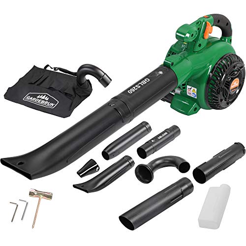 GARDEBRUK® Laubsauger 4 in 1 Benzin Blasgeschwindigkeit 90m/s...