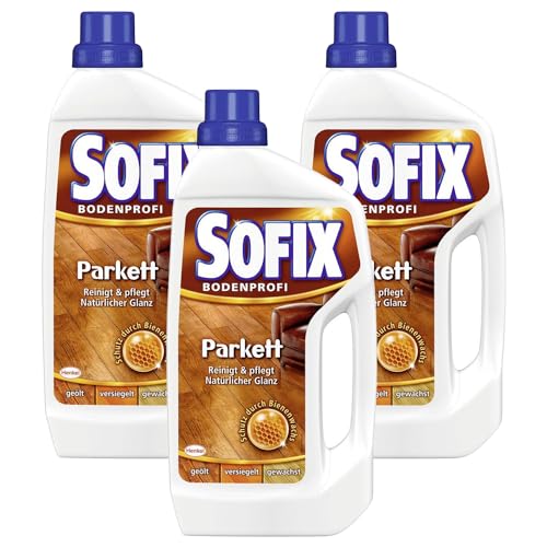 3x SOFIX Bodenprofi Parkett je 1L Bodenreiniger Reinigt&Pflegt...