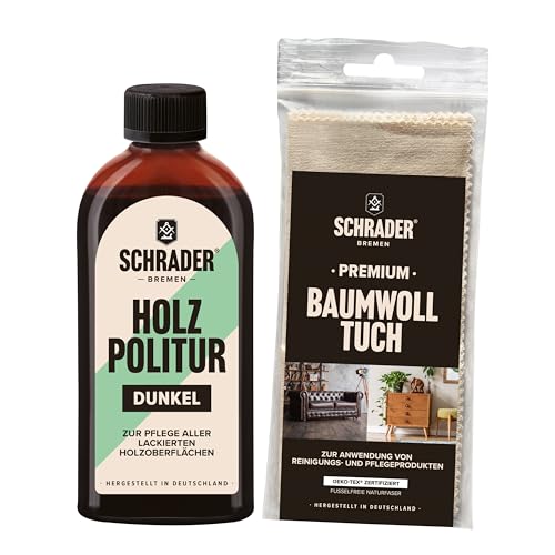 SCHRADER Holz Politur dunkel - Möbelpolitur - frischt lackierte...