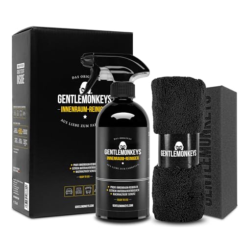 GENTLEMONKEYS Profi Innenraumreiniger Set Auto (500ml + Mikrofasertuch...